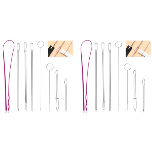 HASTHIP® 8 PCS Drawstring Threader Tool Set Stainless Steel Sewing Loop Turner Hooks with Latch for Turning Fabric Tubes Straps Belts Strips Easy Rope for Jackets Coats Pants HASTHIP® 8 PCS Drawstring Threader Tool Set Stainless Steel Sewing Loop Turner Hooks with Latch for Turning Fabric Tubes Straps Belts Strips Easy Rope for Jackets Coats Pants